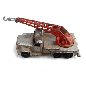 LESNEY Mini Matchbox Crane Truck Magirus Deutz Metal Die Cast Toy #30 Silver